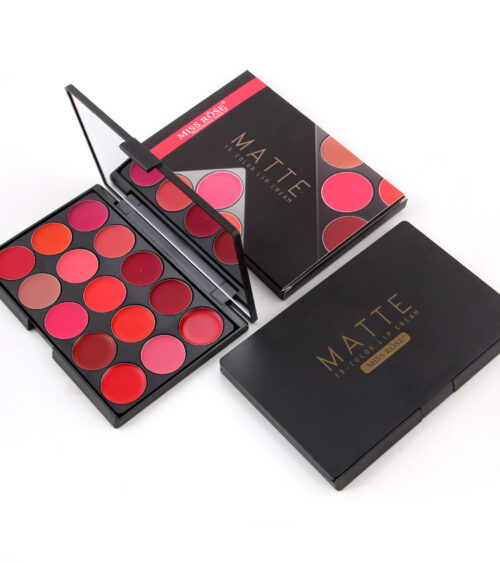 Alternative view of MISS ROSE PROFESSIONAL SERIES MATTE 15 COLORS MAKEUP LIPSTICK PALETTE