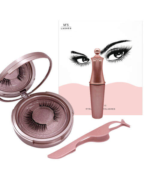 3 in 1 Magnetic Eyelashes With 5 Magnets And With Magnetic Liquid Liner + Applicator