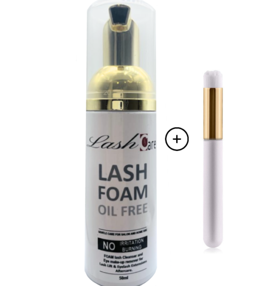 Lash Foam- Lash Cleanser- Lash Shampoo 60ml  med børste og mini 5ml spray