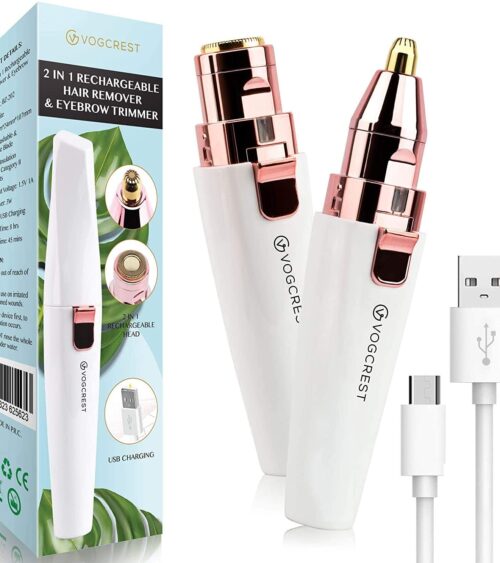 Genopladelig øjenbrynstrimmer og ansigts hårfjerner til kvinder