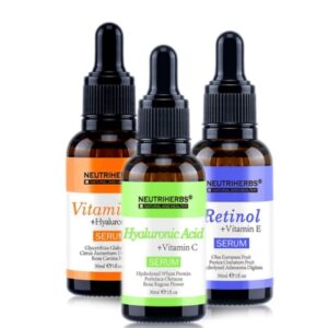 Neutriherbs Serum Kit - Hyaluron, Retinol, Vitamin C Serum med Dermaroller
