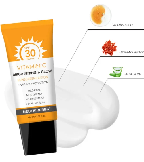 Neutriherbs Vitamin C Sunscreen Lotion SPF30 60gm - Billede 5