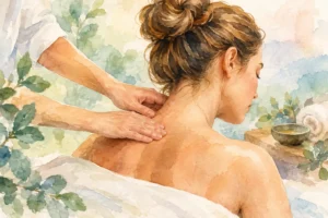 Guide til massage ved spændinger i nakke og skuldre