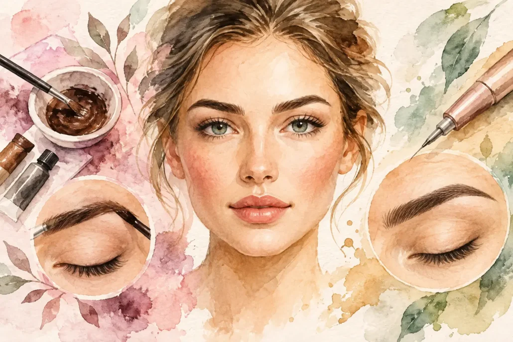 Farvning eller permanent makeup til bryn?